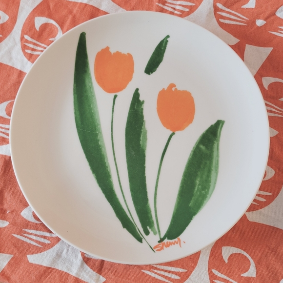 Vintage signed Tulips porcelain Amram's Toronto from Japan - Picture 8 of 10